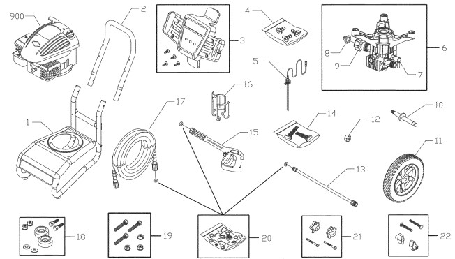 Sears Craftsman 580750901 Pressure Washer Parts